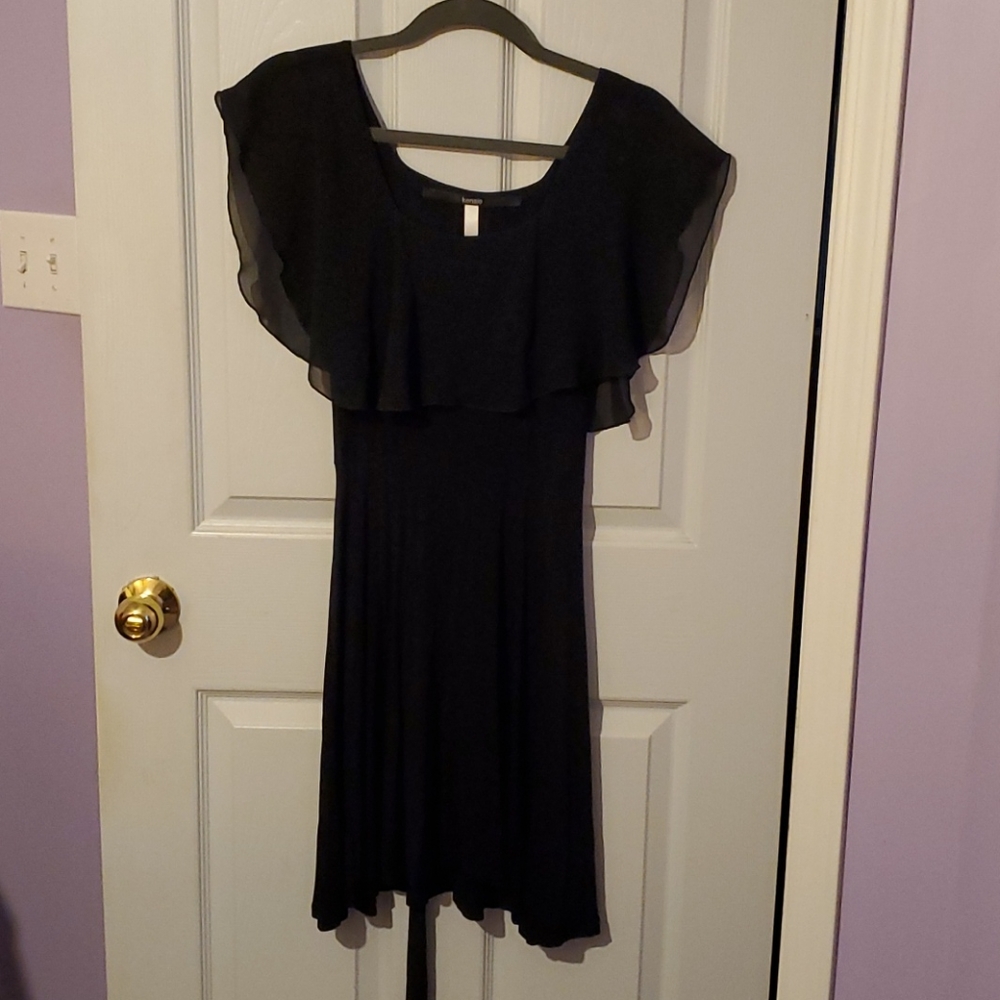 Kensie Black Dress with Ruffle